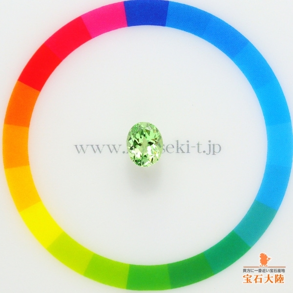 天然石　ミントガーネット 天然ミントガーネット 1.39ct 【煌めく爽快美発色】 美品