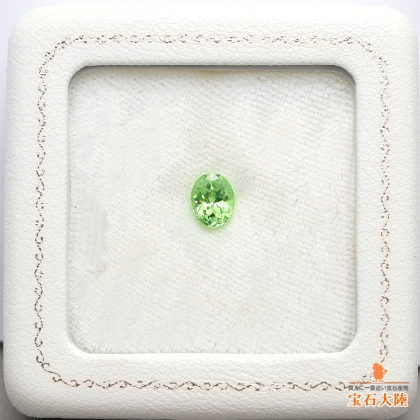 天然ミントガーネット 1.39ct 【煌めく爽快美発色】 美品 メレラニ・UV