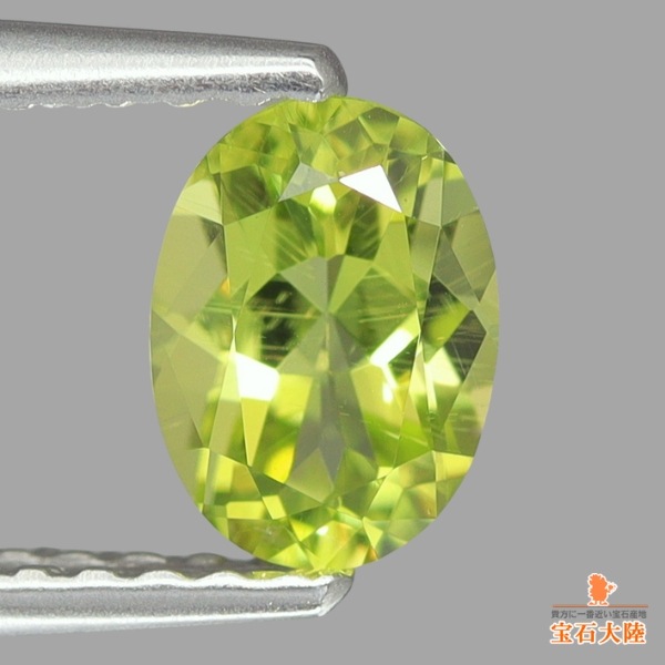 天然ペリドット 0.61ct 【隕石】 パラサイト 日独鑑別付