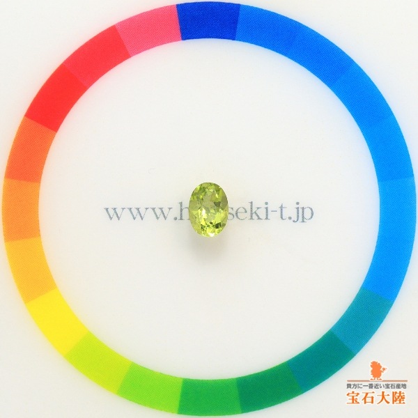 天然ペリドット 0.61ct 【隕石】 パラサイト 日独鑑別付