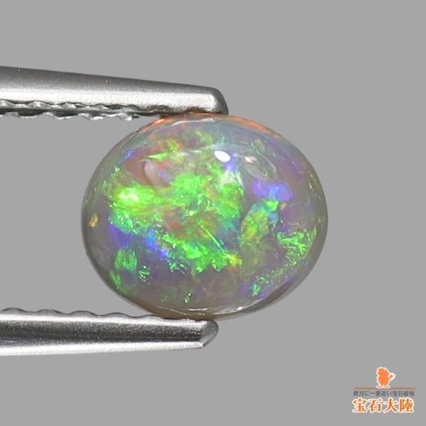 天然ブラックオパール 0.63ct 【グリーン遊色】 オーストラリア