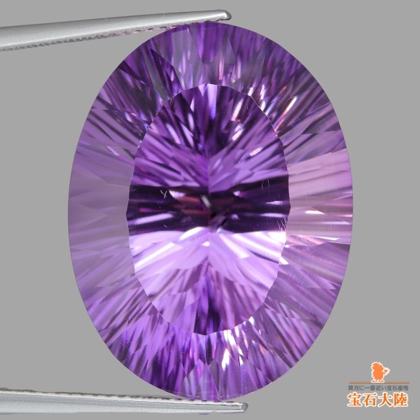 天然アメシスト 34.12ct 【コンケーブカット】 大粒 ブラジル