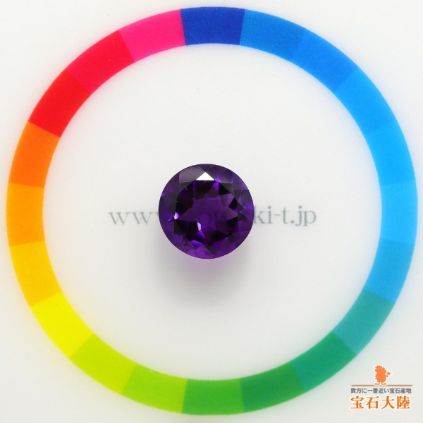 天然アメシスト 4.36ct 【濃厚な紫】 ラウンド