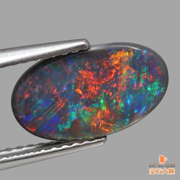 訳あり！極ネオンライトニングリッジ産ブラックオパール　ハロリング 訳あり！極ネオンライトニングリッジ産ブラックオパール ハロリング 訳