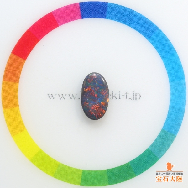 天然ブラックオパール 1.43ct 【レッドマルチ遊色】ライトニングリッジ