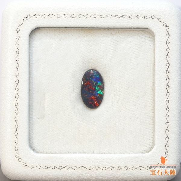 天然ブラックオパール 1.43ct 【レッドマルチ遊色】ライトニングリッジ