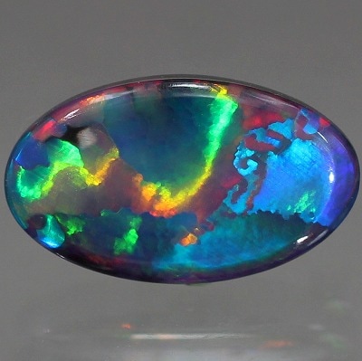 永遠の銀河　宇宙品質　ブラックオパール　大玉 12mm 天然ブラックオパール 1.83ct【激動する遊色効果】芸術的