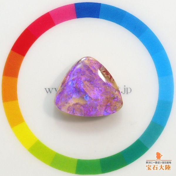 天然ボルダーオパール 12.30ct 【クリアパープル】美品 オーストラリア