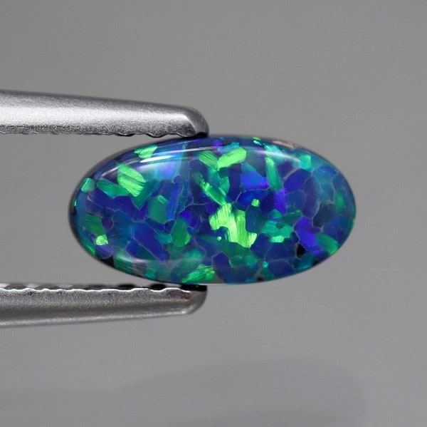 天然ブラックオパール 0.58ct 【グリーン】