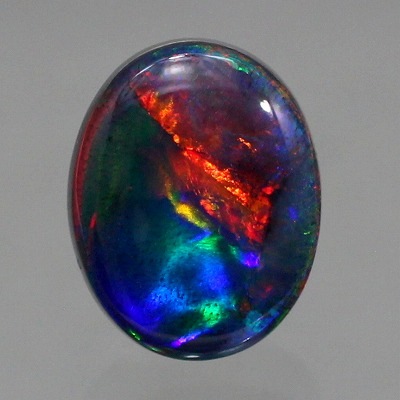 天然ブラックオパール 1.61ct【レッド&ブルー遊色】
