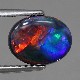 天然ブラックオパール 1.61ct【レッド&ブルー遊色】