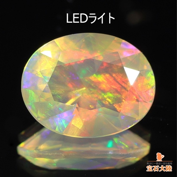 天然オパール 1.08ct 【ファセットカット】 メキシコ