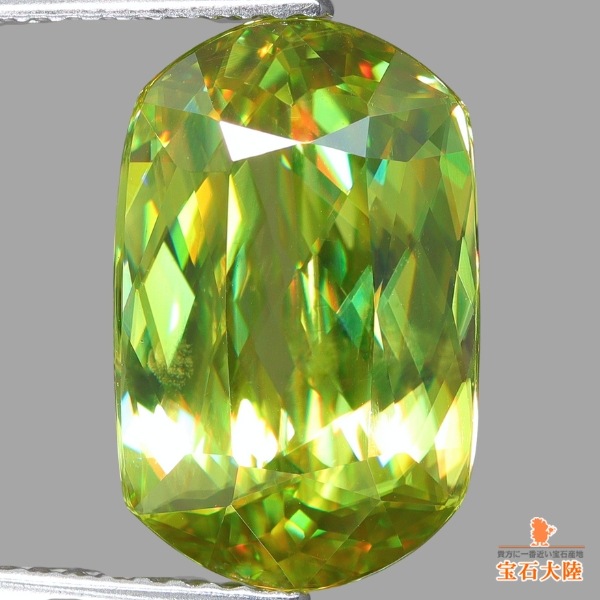 天然スフェーン 6.65ct 【極上の輝き】イエロニッシュグリーン