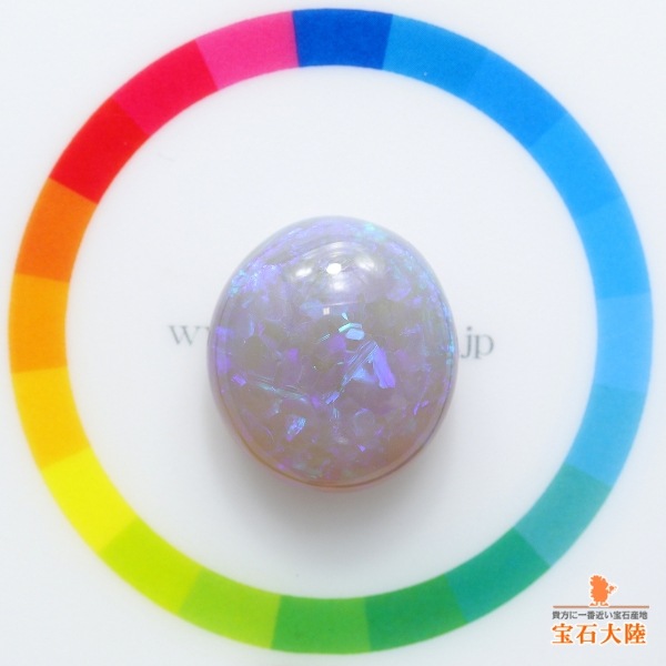 天然オパール 23.17ct 【ブルー&パープル遊色】ライトニングリッジ
