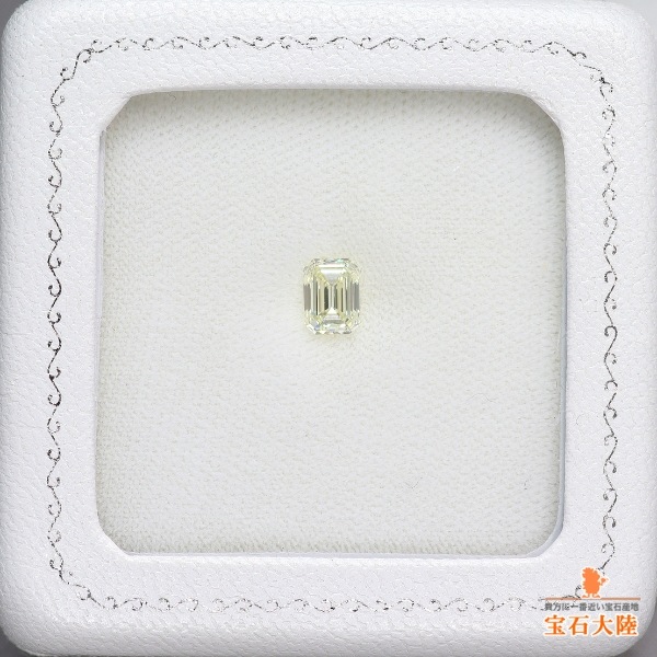天然ダイヤモンド 1.00ct 【M VS1 エメラルドカット】 GIA鑑定書