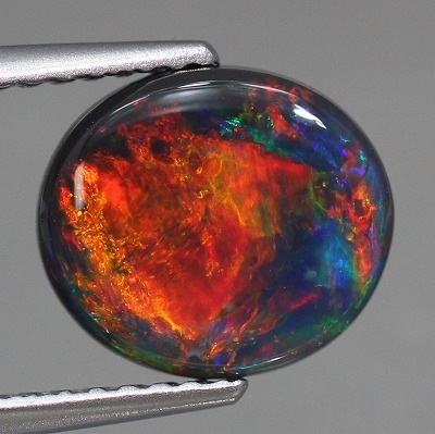天然ブラックオパール 1.72ct【ファイアレッド】希少カラー