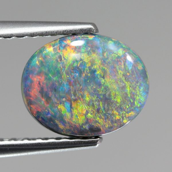 天然ブラックオパール 1.40ct 【オレンジマルチ美遊色】 ライトニングリッジ