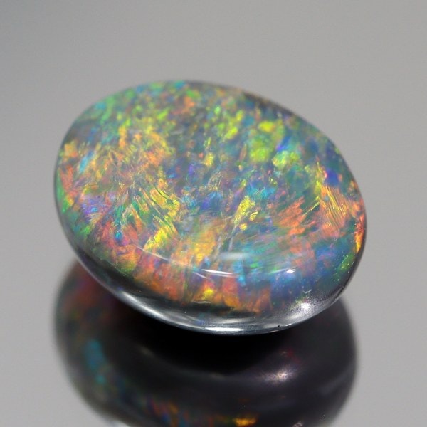 天然ブラックオパール 1.40ct 【オレンジマルチ美遊色】 ライトニングリッジ