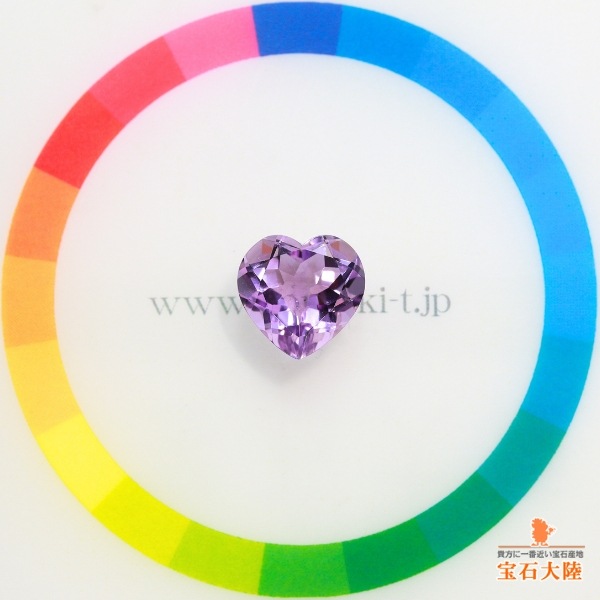 天然アメシスト 3.14ct【ハートシェイプ】ブラジル　