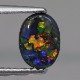 天然ブラックオパール 0.75ct 【レッドマルチ】 黒生地
