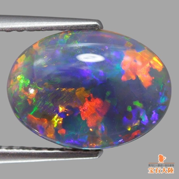 天然ブラックオパール 2.87ct 【美彩遊色】 トッピン！