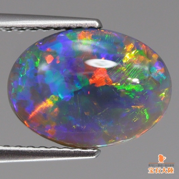 天然ブラックオパール 2.87ct 【美彩遊色】 トッピン！