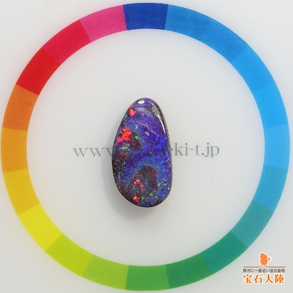 天然ボルダーオパール 4.95ct 【虹彩が舞う奇跡の結晶】