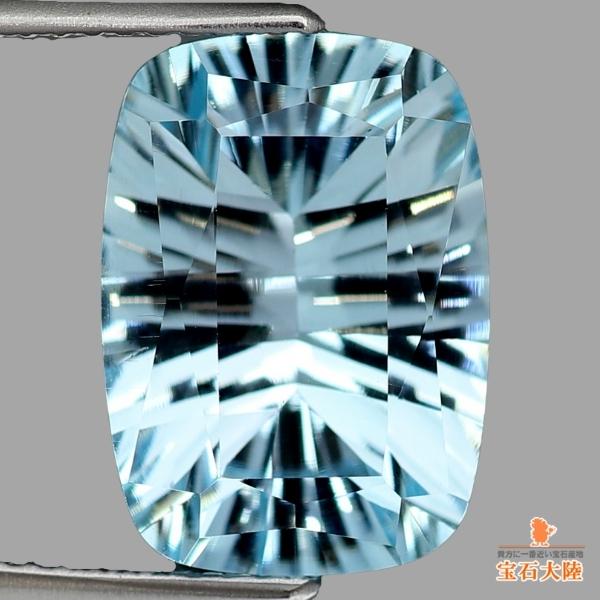 天然トパーズ 8.37ct 【ブルー】コンケーブカット