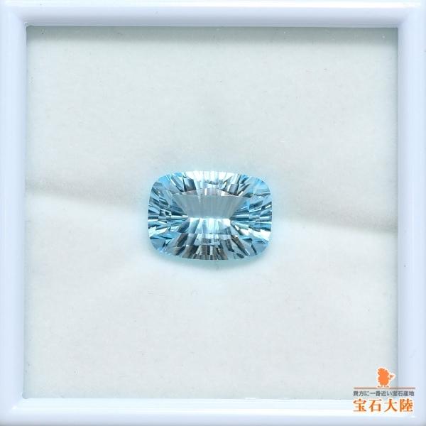 天然トパーズ 8.37ct 【ブルー】コンケーブカット