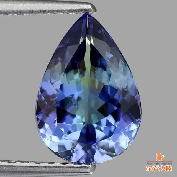 天然ゾイサイト 1.85ct 【非加熱】 バイカラー