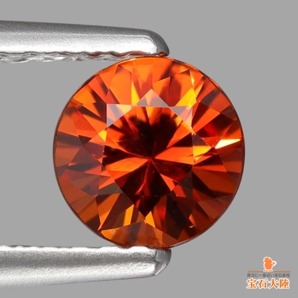 天然スペサルティンガーネット 0.87ct 【サンセットオレンジ】 ラウンド