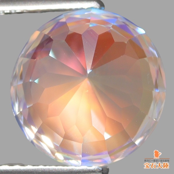 天然アンデシンラブラドライト 6.89ct 【11ｍｍラウンドカット】美品レインボー マダガスカル