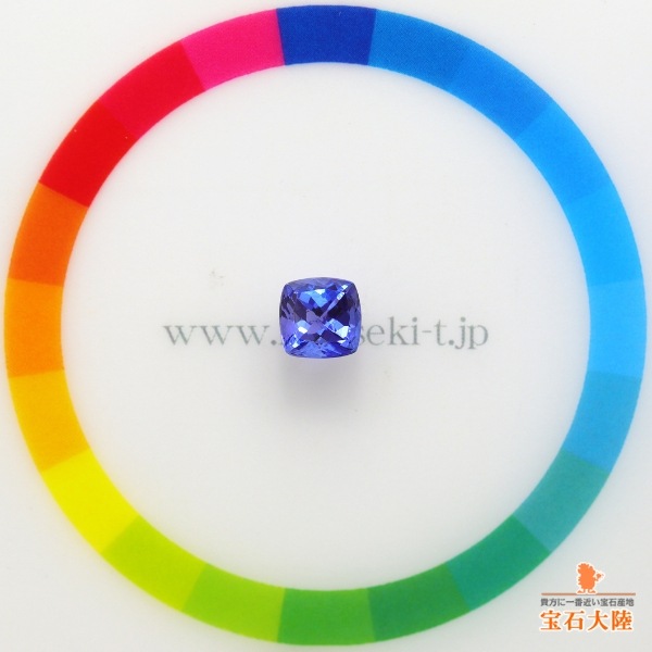 天然タンザナイト 1.23ct 【美濃色】 クッション