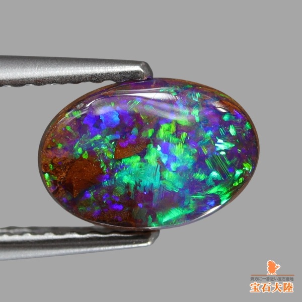 ❤❤〚ボルダーオパール 〛 　　流れるオーロラ ✨✨ 天然ボルダーオパール 1.12ct 【ブルー・グリーン遊色】オーストラリア