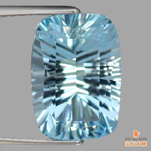 天然トパーズ 7.81ct 【ブルー】コンケーブカット