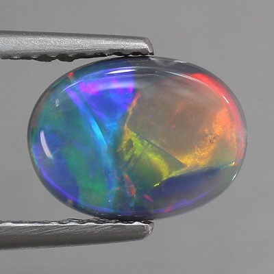 天然ブラックオパール 1.24ct【大判レッド遊色】