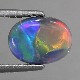天然ブラックオパール 1.24ct【大判レッド遊色】