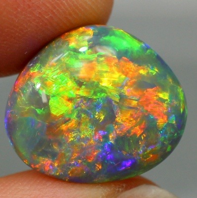 天然ブラックオパール 11.52ct 【全面美遊色】 トッピン