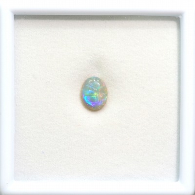 天然オパール 1.24ct 【輝くグリーン&オレンジ】 ライトニングリッジ