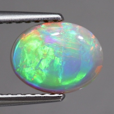天然オパール 1.24ct 【輝くグリーン&オレンジ】 ライトニングリッジ