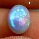 天然オパール 1.24ct 【輝くグリーン&オレンジ】 ライトニングリッジ