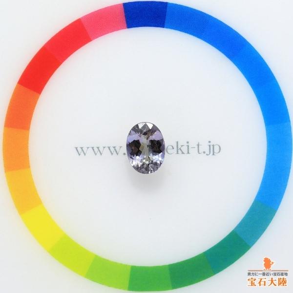 天然ゾイサイト 1.39ct 【非加熱・マルチカラー】 タンザナイト