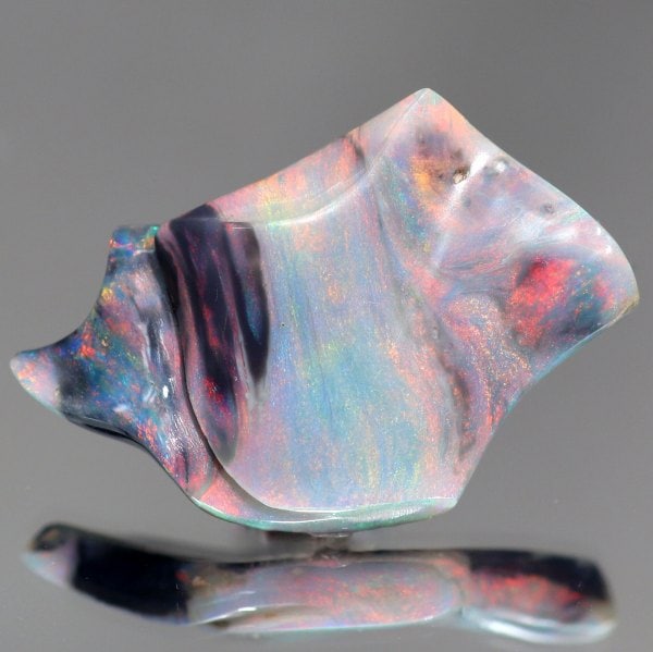 天然ブラックオパールルース サイズ約5×4.1ミリ0.35ct