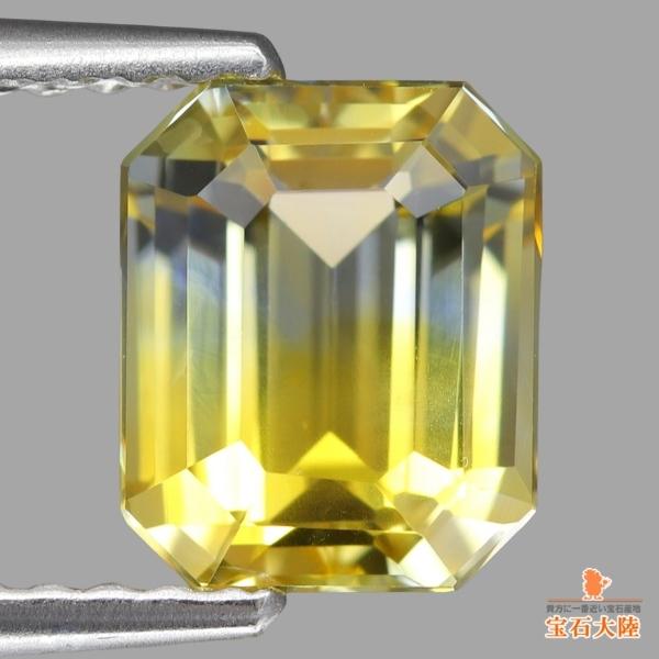 天然バイカラーサファイア 2.02ct 【煌めくイエロー&ホワイト】 マダガスカル