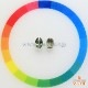 天然オレゴンサンストーン 0.82ct/2P 【ラブラドライト】 ペア グリーン