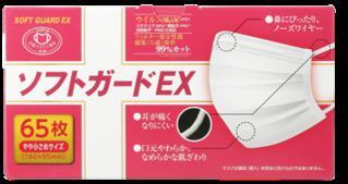 ソフトガードEX65枚入り やや小さめサイズ 1箱65枚入り