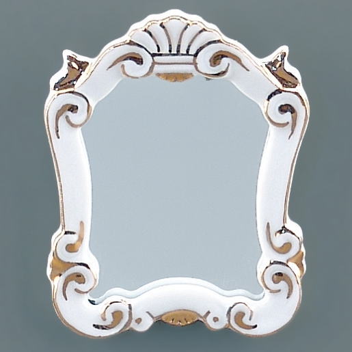 【Reutter】ロイターポーセリン ミニチュア雑貨 バロックミラー ホワイト [RP1624-6][m-s]【 ネコポス不可 】