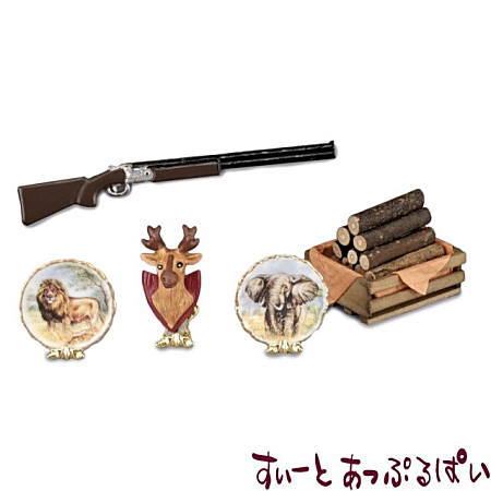 【Reutter】ロイターポーセリン ミニチュア雑貨 暖炉デコセット ハンティング [RP1611-6][m-s]【 ネコポス不可 】
