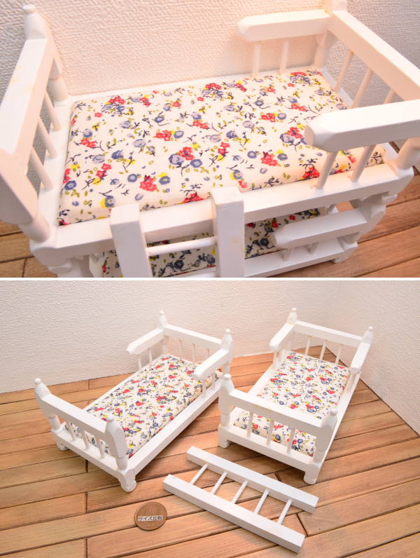 アウトレット】ミニチュア雑貨 2段ベッド [Q74] [m-s][imp]【 ネコポス