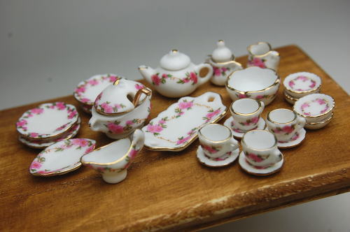 ミニチュア陶器 フルディナー&ティーシリーズ 満開桜[AD055][m-s]【SD